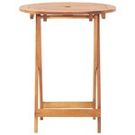 vidaXL Table pliable de jardin 60x75 cm bois d'acacia massif