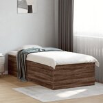 vidaXL Cadre de lit sans matelas chêne marron 75x190 cm