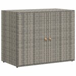 vidaXL Armoire de rangement jardin Gris 100x55 5x80 cm Résine tressée