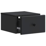 vidaXL Cabinet de chevet mural 2 Pièces Noir 34 5 x 33 x 20 cm