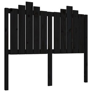 vidaXL Tête de lit Noir 126x4x110 cm Bois massif de pin
