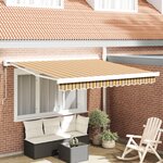 vidaXL Store rétractable manuel à rayures multicolores 350x250 cm
