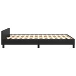 vidaXL Cadre de lit avec tête de lit sans matelas noir 120x200 cm