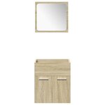 vidaXL Ensemble de meubles de salle de bain 5 Pièces chêne sonoma