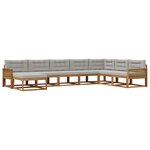 vidaXL Ensemble de canapés d'extérieur 8 Pièces Naturel et gris clair