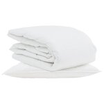 vidaXL Duvet d'été simple avec oreiller 2 pc Blanc Plume de canard