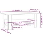 vidaXL Table basse noir 102x55x42 cm bois d'ingénierie
