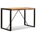 vidaXL Table à manger Bois de récupération massif 120 cm