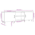 vidaXL Meuble TV noir 150x30x50 cm bois d'ingénierie