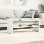 vidaXL Meuble TV Blanc brillant 100 x 40 x 40 cm Aggloméré