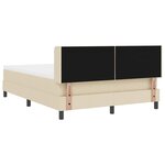 vidaXL Lit boxspring avec matelas avec matelas Crème 160 x 200 cm