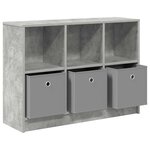 vidaXL Buffet Gris béton 88 5 x 27 5 x 63 5 cm