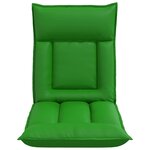 vidaXL Fauteuil de sol ajustable Gris Simili cuir