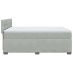 vidaXL Sommier à lattes de lit et matelas Gris clair 140x190cm Velours