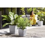 Pot de fleurs ciment Clair intérieur/extérieur Ø 38 x hauteur 38.9 cm