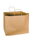 (lot   200 sacs) sac traiteur kraft à poignées torsadées blanc