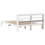 vidaXL Cadre de lit avec tête de lit blanc 120x190 cm bois pin massif