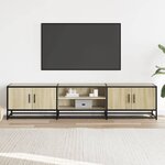 vidaXL Meuble TV chêne sonoma 180x35x41 cm bois d'ingénierie