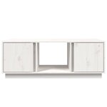 vidaXL Table basse Blanc 110x50x40 cm Bois massif de pin