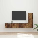 vidaXL Ensemble meuble TV 3 Pièces Bois ancien Bois d'ingénierie