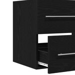 vidaXL Meuble de salle de bain avec lavabo chêne noir 60x38 5x48 cm