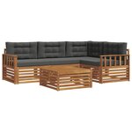 vidaXL Ensemble de canapés d'extérieur 5 pc Naturel et Anthracite
