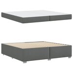 vidaXL Cadre de lit Gris foncé 200 x 200 cm tissu
