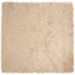 vidaXL Tapis en fausse Tafalla Beige 200 x 200 cm Polyester