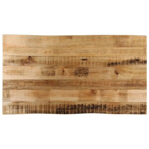vidaXL Dessus de table bord vivant 100x60x2 5 cm bois de manguier brut
