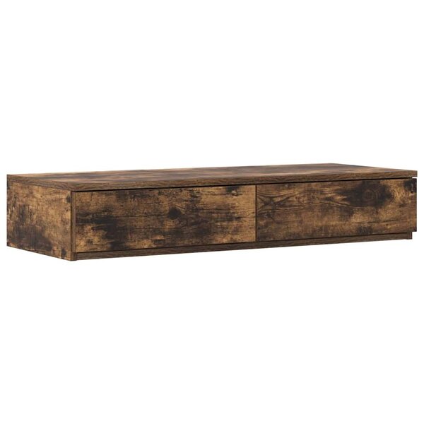 Tiroirs de lit vidaXL en chêne fumé 100x36 5x16 5 cm en bois d'ingénierie