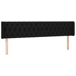 vidaXL Tête de lit avec oreilles Noir 183x16x78/88 cm Tissu