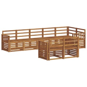 vidaXL Ensemble de canapés d'extérieur 8 pc Naturel Polyester
