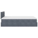 vidaXL Lit ottoman avec matelas gris foncé 120x190 cm velours