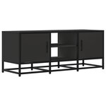 vidaXL Meuble TV noir 100x35x41 cm bois d'ingénierie et métal