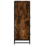 vidaXL Armoire de bain chêne fumé 35x37 5x100cm bois d'ingénierie