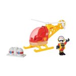 Brio World Hélicoptere des Pompiers - Accessoire aimanté pour circuit de train en bois - Ravensburger - Mixte des 3 ans - 33797