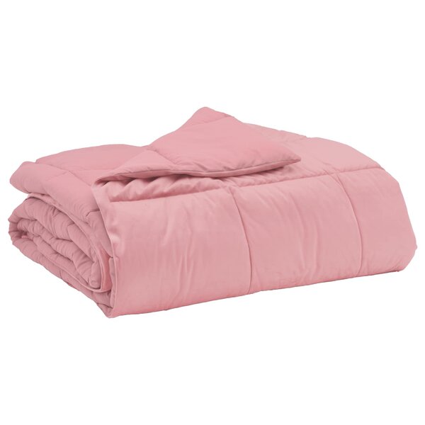 vidaXL Duvet complet toute l'année Rose 135 x 220 cm Microfibre