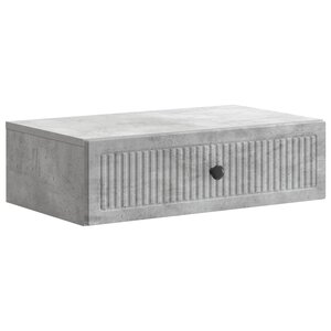vidaXL Table d'appoint murale Gris béton 59 x 34 5 x 17 cm