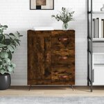 vidaXL Buffet chêne fumé 69 5x34x90 cm bois d'ingénierie