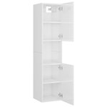 vidaXL Ensemble de meubles de salle de bain Blanc brillant