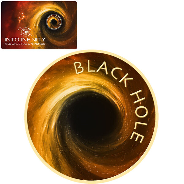Pièce de monnaie en Or 3000 Francs g 0.031 (1/1000 oz) Millésime 2023 Gold Gift BLACK HOLE 1/1000