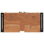 vidaXL Meuble sous-vasque de salle de bain Bois d'acacia massif  fer