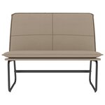 vidaXL Banc Cappuccino 100x75x76 cm Similicuir