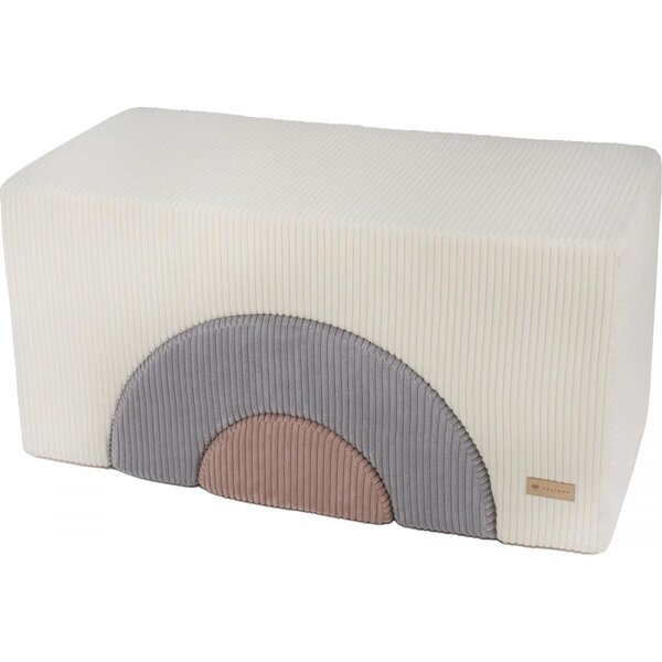 Arc en ciel- lot de 3 grand blocs crème  gris  rose clair