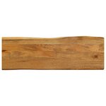 vidaXL Dessus de table 120x40x2 5 cm bord vivant bois massif manguier