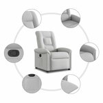 vidaXL Fauteuil inclinable gris nuage tissu