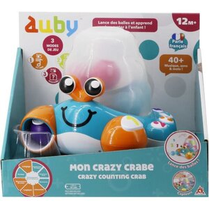 AUBY – Mon Crazy Crabe – Jouet avec Effets Sonores & Lumineux – Jouet 12 mois et+
