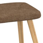vidaXL Chaise à bascule avec tabouret Taupe Tissu