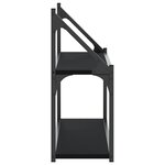vidaXL Étagère murale 2 niveaux noir 80x21x51 cm bois d'ingénierie
