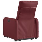 vidaXL Fauteuil inclinable de massage Rouge bordeaux Similicuir